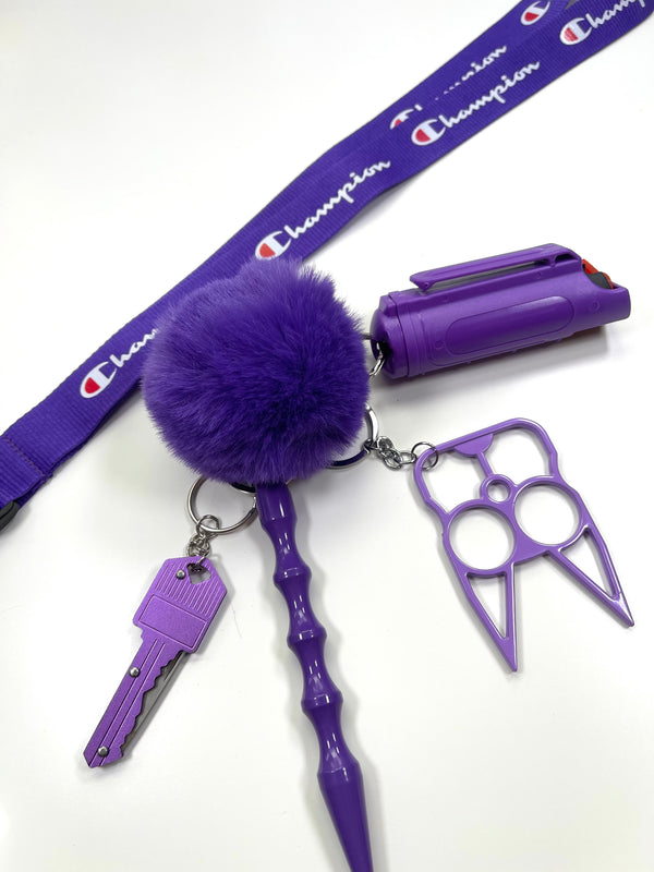 Purple Champ lanyard set