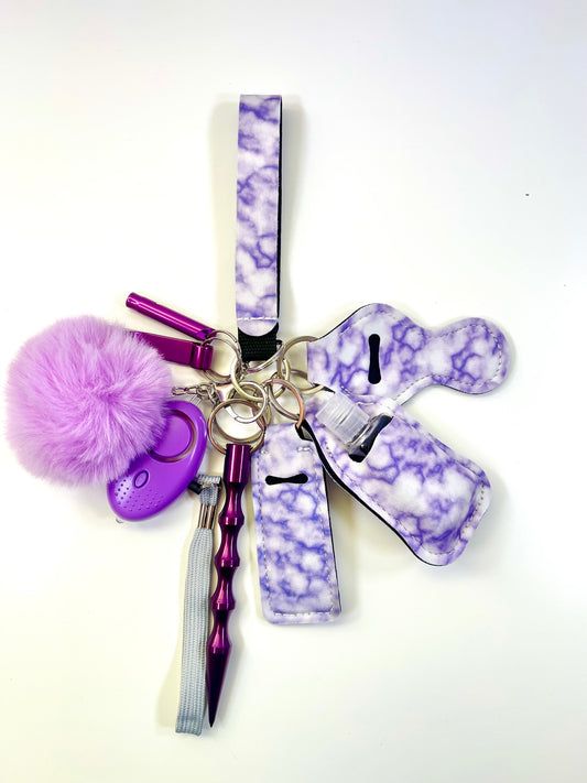 White & Purple Marble set